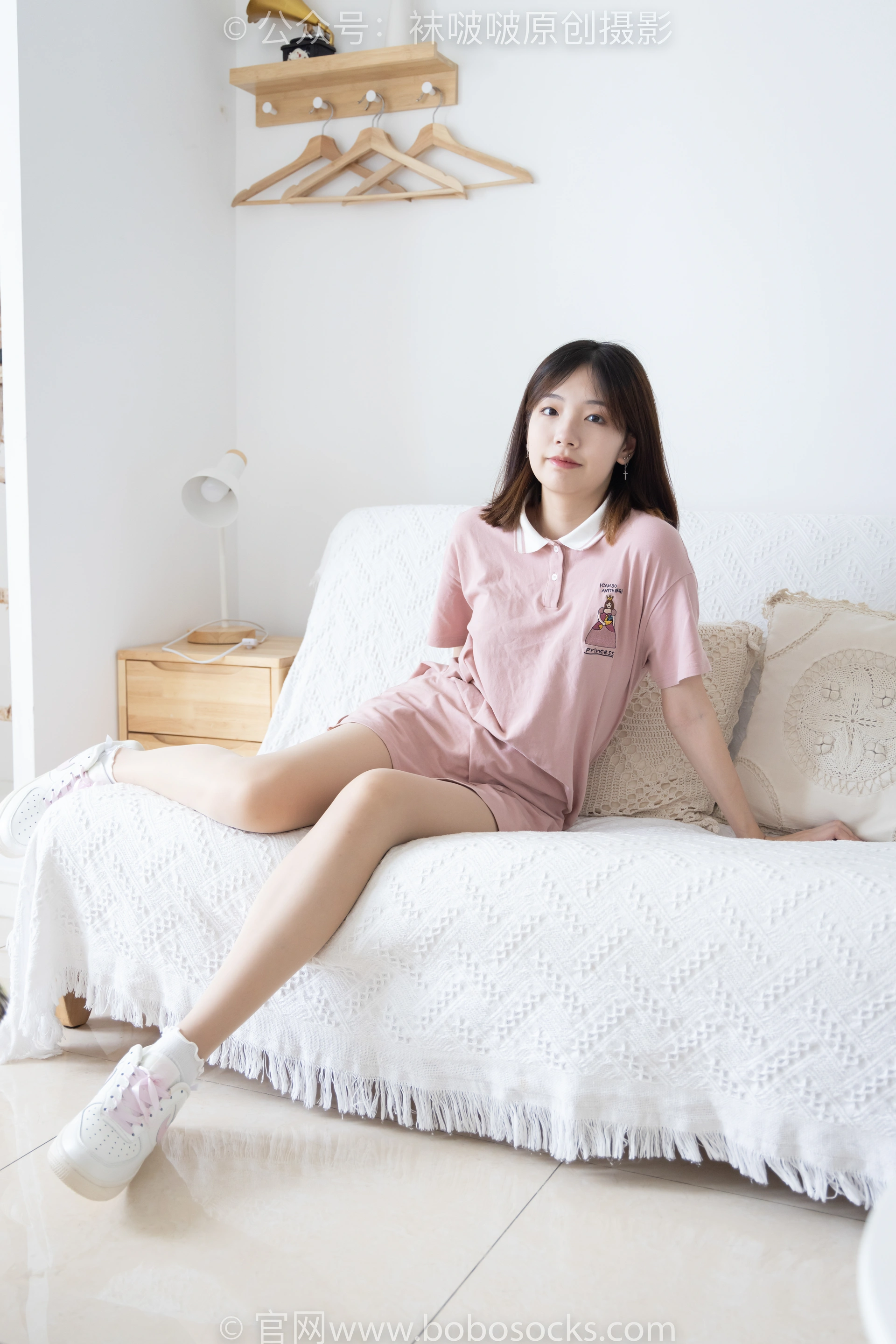 [BoBoSocks袜啵啵]NO.163 小甜豆-空军一号板鞋、白棉袜、肉丝（脚尖加固款） 1